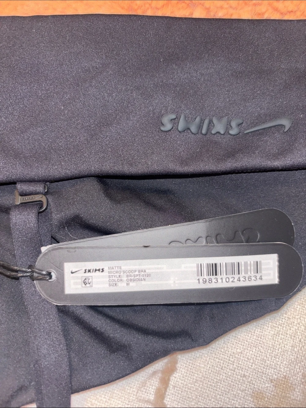 NikeSKIMS Matte Micro Scoop Bra - Obsidian